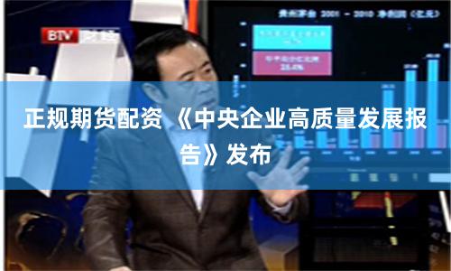 正规期货配资 《中央企业高质量发展报告》发布