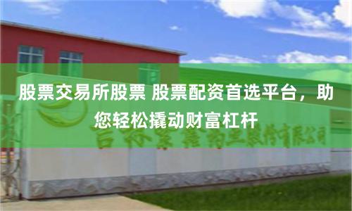 股票交易所股票 股票配资首选平台，助您轻松撬动财富杠杆
