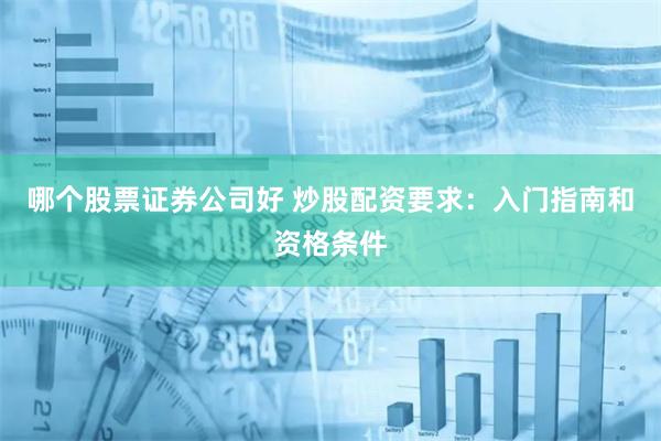 哪个股票证券公司好 炒股配资要求：入门指南和资格条件