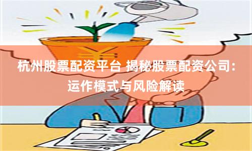 杭州股票配资平台 揭秘股票配资公司：运作模式与风险解读
